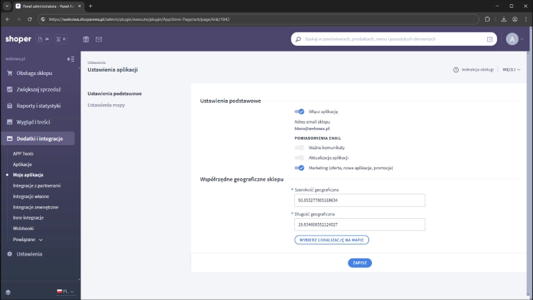 Ustawienia podstawowe