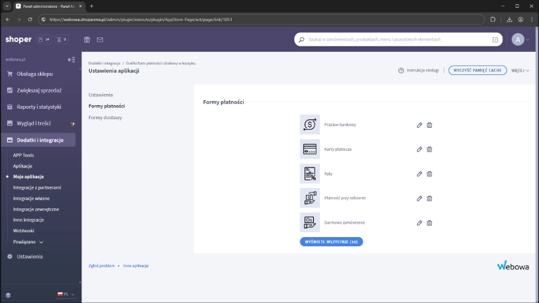 Lista form płatności