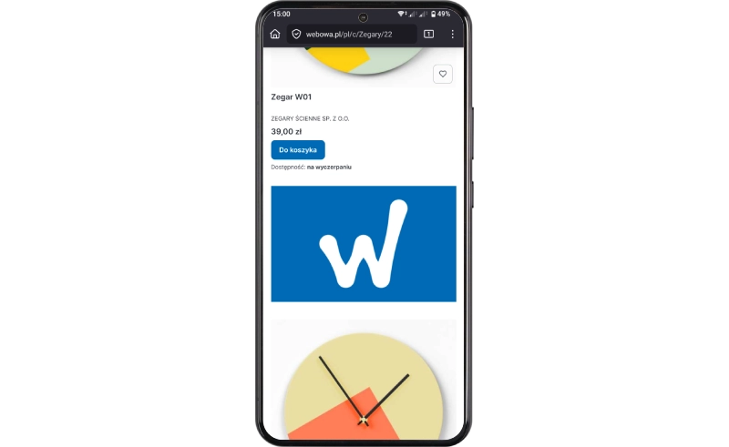 Podgląd działania aplikacji w szablonie w technologii Storefront