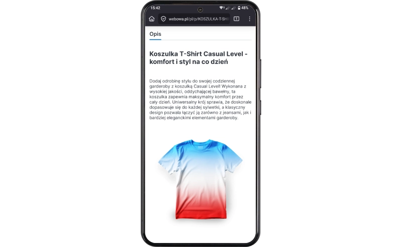 Podgląd działania aplikacji w szablonie w technologii Storefront