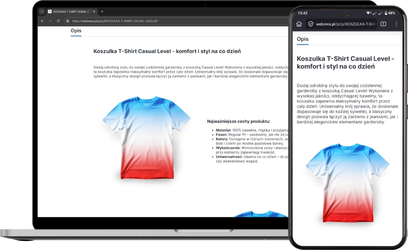 Podgląd działania aplikacji w szablonie w technologii Storefront