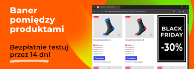 Aplikacja Shoper: Baner pomiędzy produktami